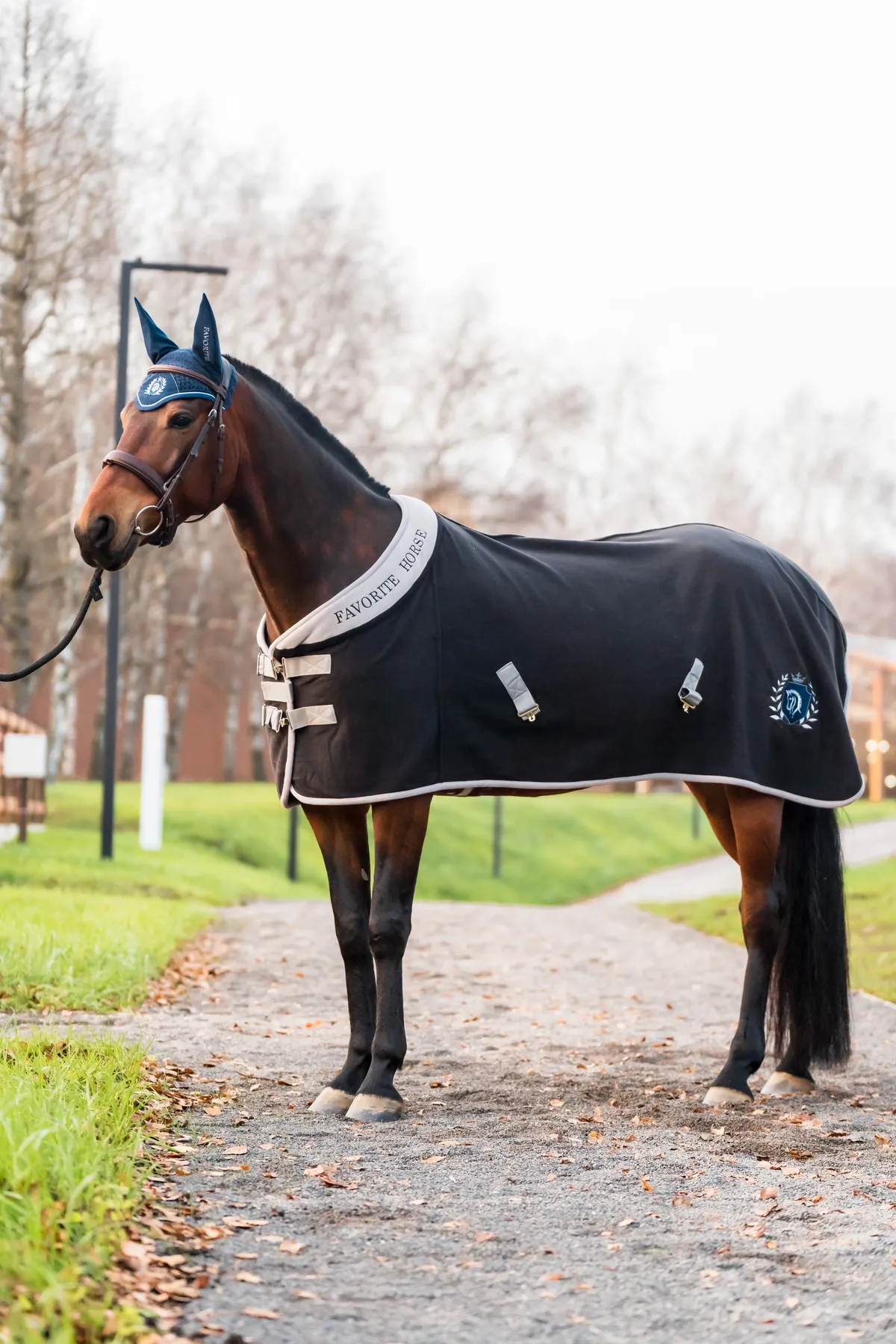 Попона флисовая FAVORITE HORSE Aristocratic (черная,155)