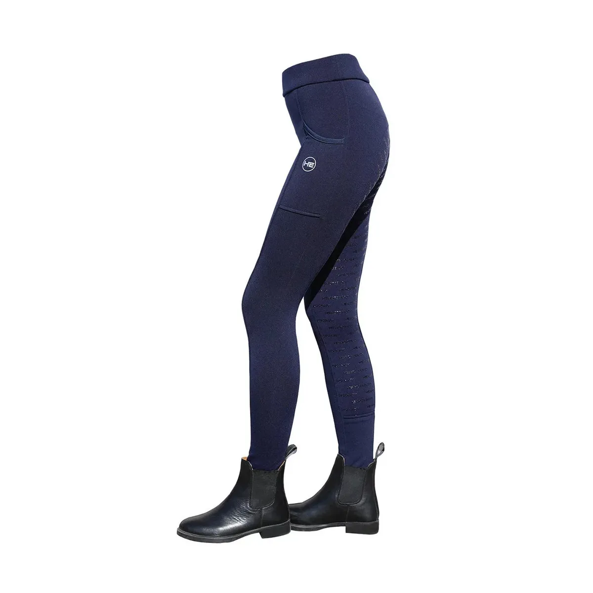 Бриджи Horsenjoy Lumi утеплённые с полной силиконовой леей темно-синие 38