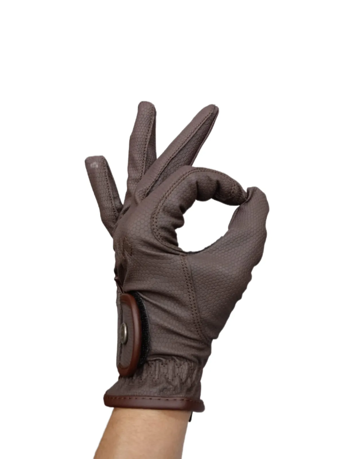 Перчатки для верховой езды "вторая кожа" XS коричневые