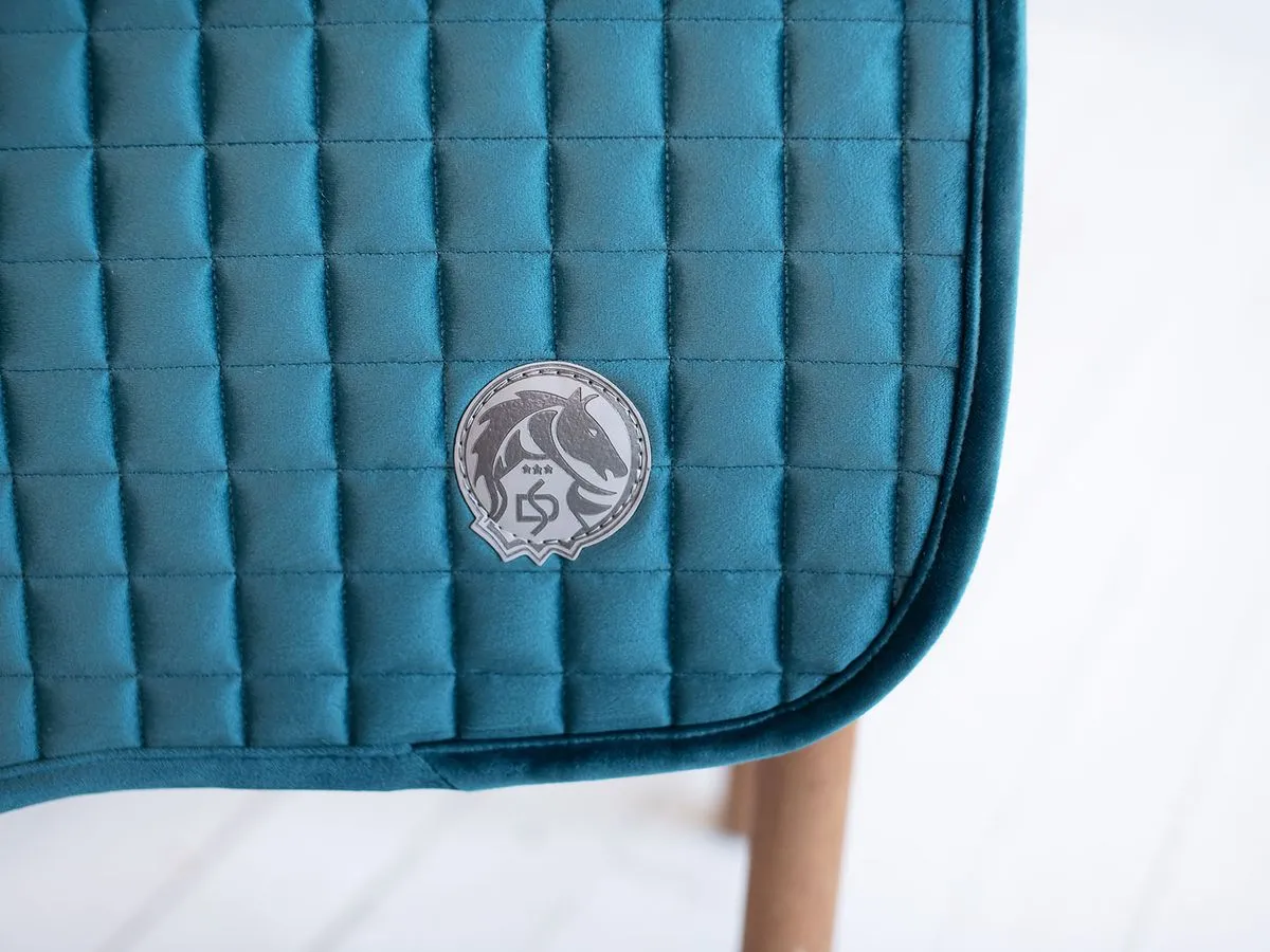 Вальтрап велюровый фигурный изумрудный