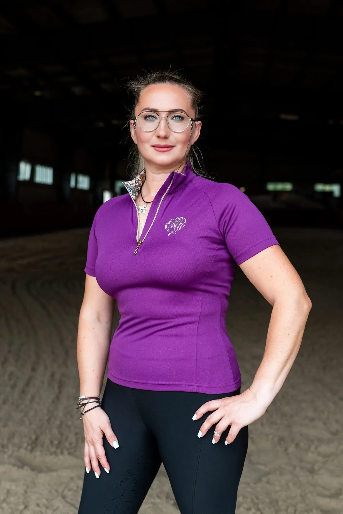 Поло из ложной сетки 