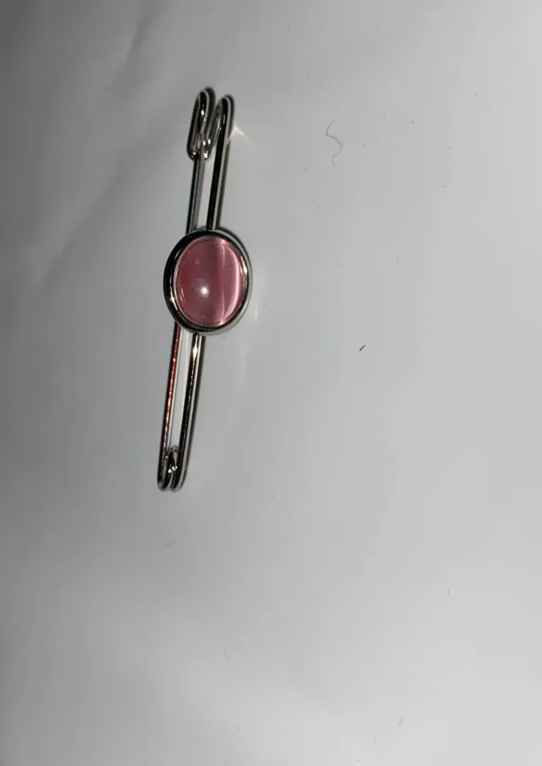 Булавка для галстука «Silver with Pale Pink»