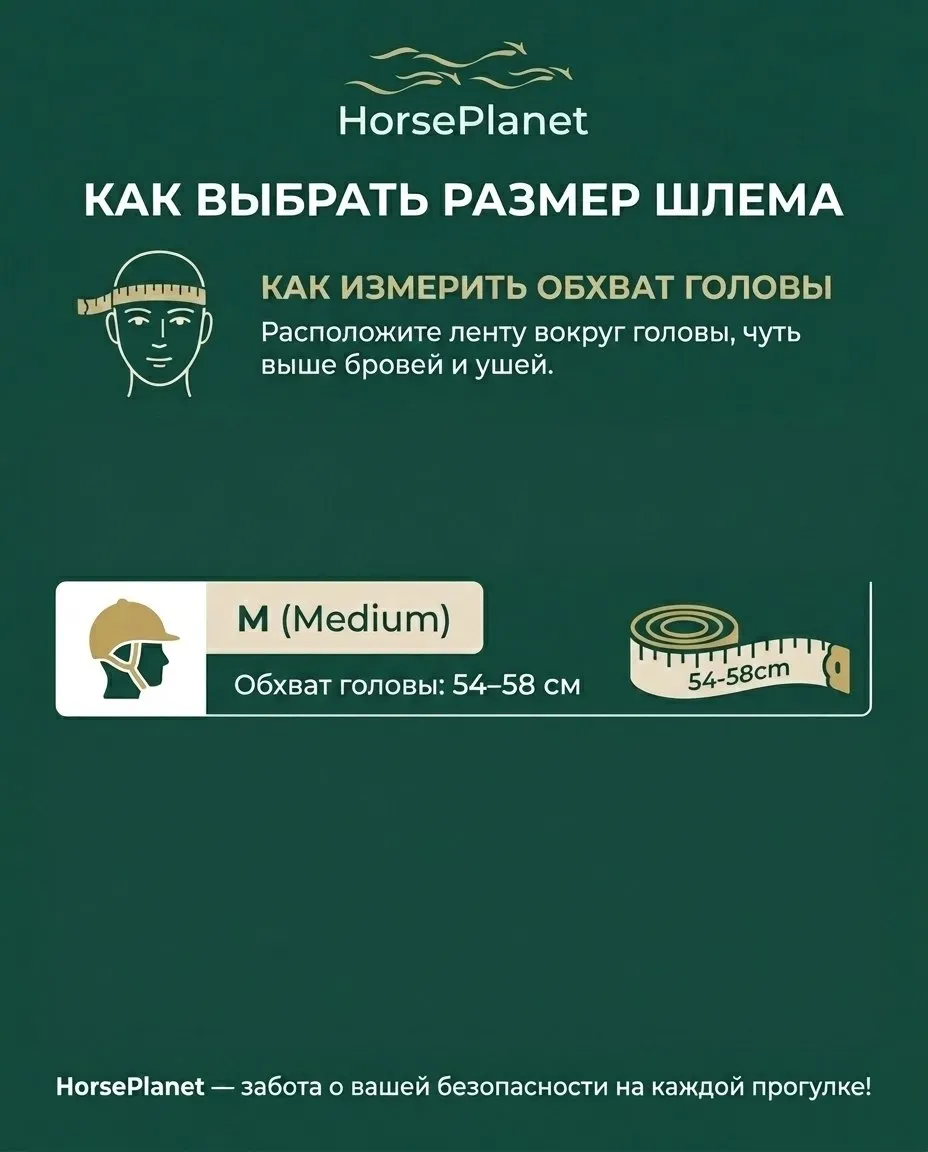 Карбоновый шлем для верховой езды Карбон HorsePlanet (M)