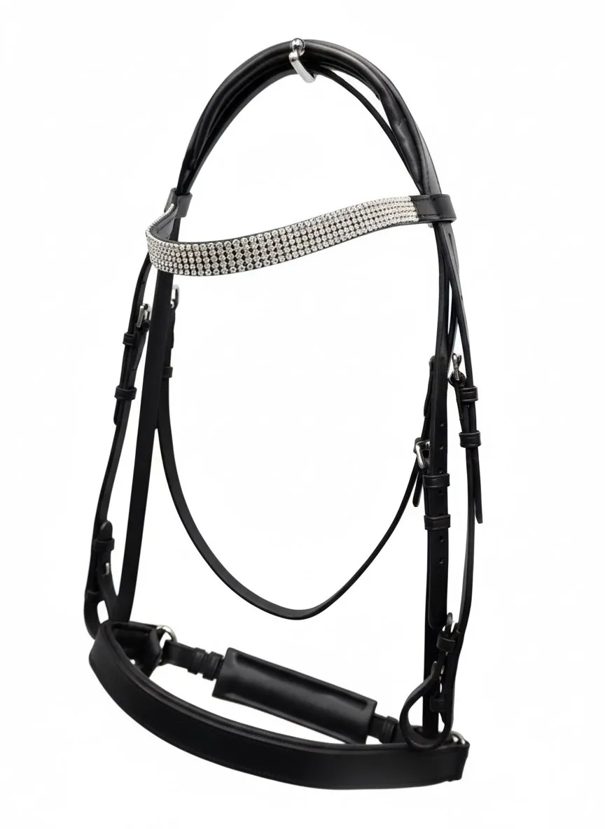 Оголовье Лунное сияние HorsePlanet (Черный, Cob)