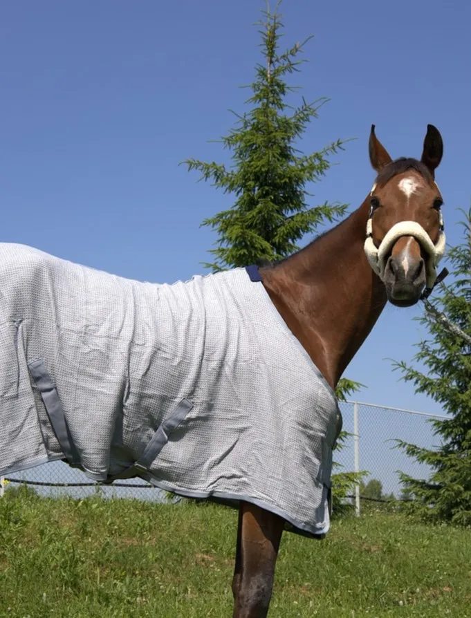 Вафельная попона HorsePlanet (105, Серый)