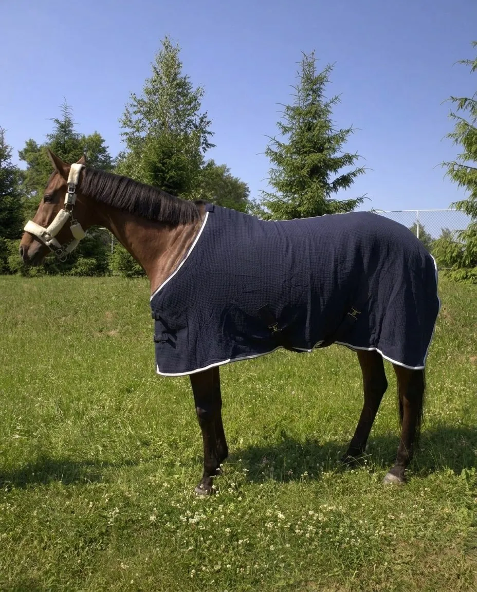 Вафельная попона HorsePlanet (105, Серый)