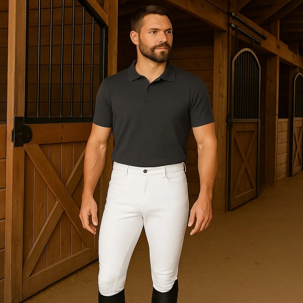 Мужские бриджи Портланд HorsePlanet (L, Белый)